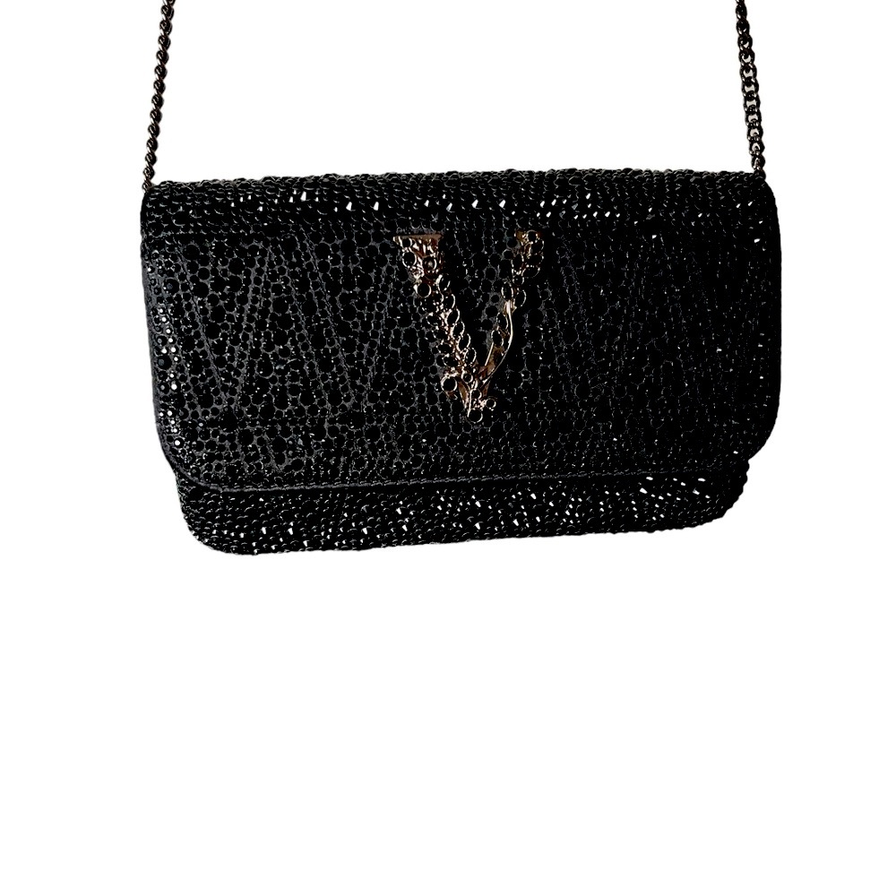 Versace rhinestone-embellished shoulder bag
